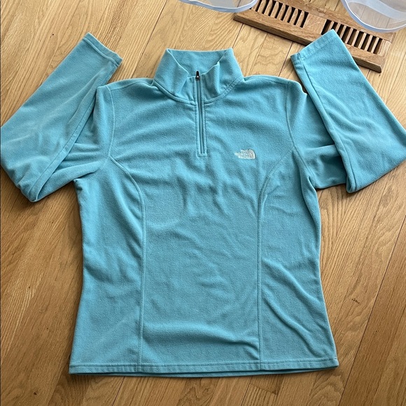 The North Face Women's Teal and White Quarter-Zip Tops - Picture 2 of 16